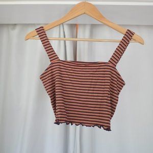 American Eagle Outfitters Crop Striped Tank